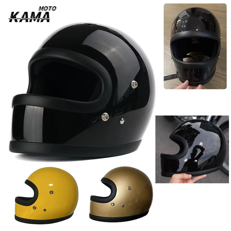 Motorcycle Gear Japan - Heißer japanischer Tech-Fiberglas-Integralhelm – Vintage Motorradhelm