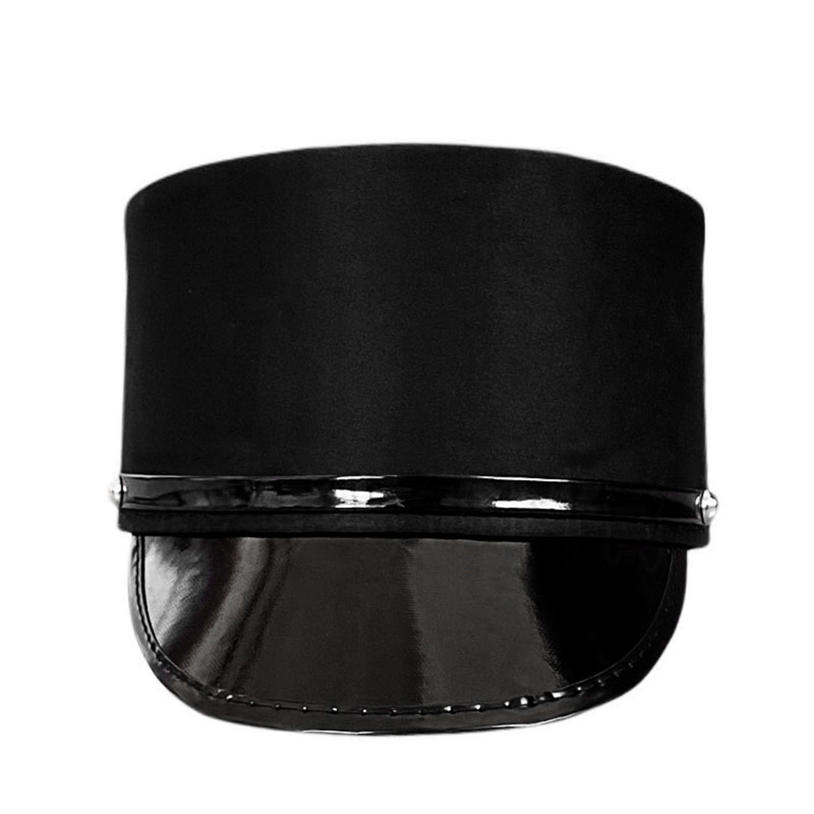 Helmet Full Face - Zugführer-Mütze für Portier, Hotelkellner, Schwarze Mütze,