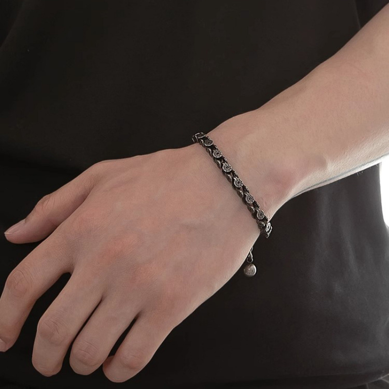 Motorcycle Gear Pattern - Edelstahl-Armband für Männer mit Zahnradketten-Design, Graviertes