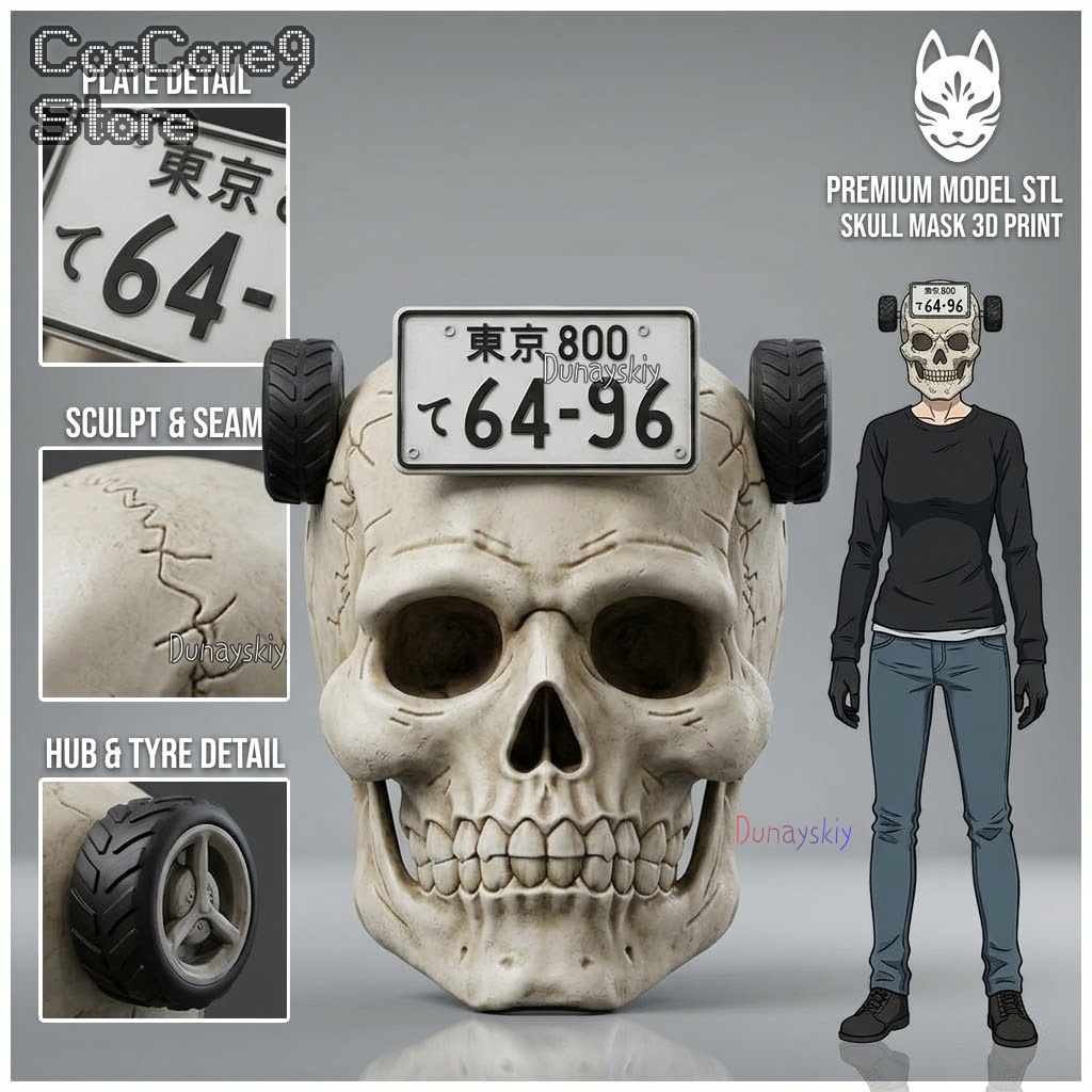 Helmet Full Face - Dorohedoro Ebisu Totenkopfmaske Cosplay-Requisite Party-Cosplay Traditionelle