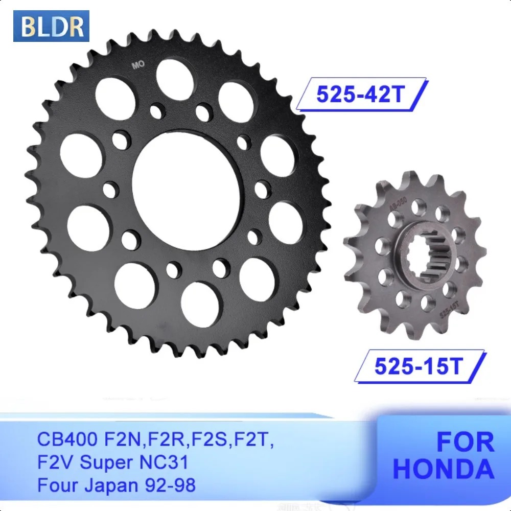 Motorcycle Gear Japan - 525 15T 42T Vorder- und Hinterrad-Kettenrad