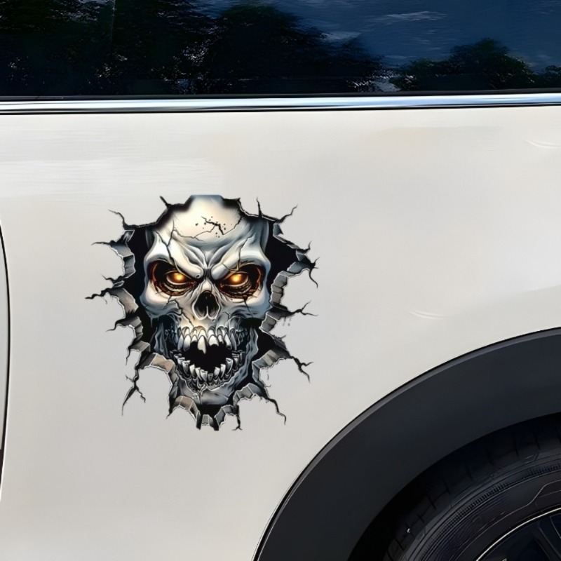3D-Totenkopf-Dekoration - mit  – Motorcycle Gear Pattern Bewertung und Preis