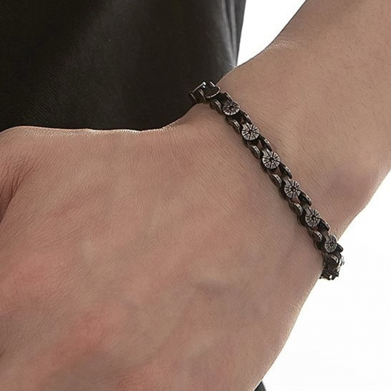 Edelstahl-Armband für Männer m – Motorcycle Gear Pattern Bewertung und Preis