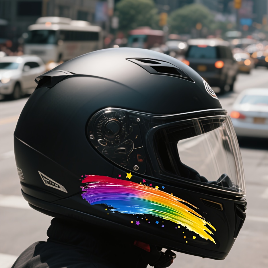 Motorradhelm-Aufkleber, 2 Böge – Motorcycle Gear Pattern Bewertung und Preis