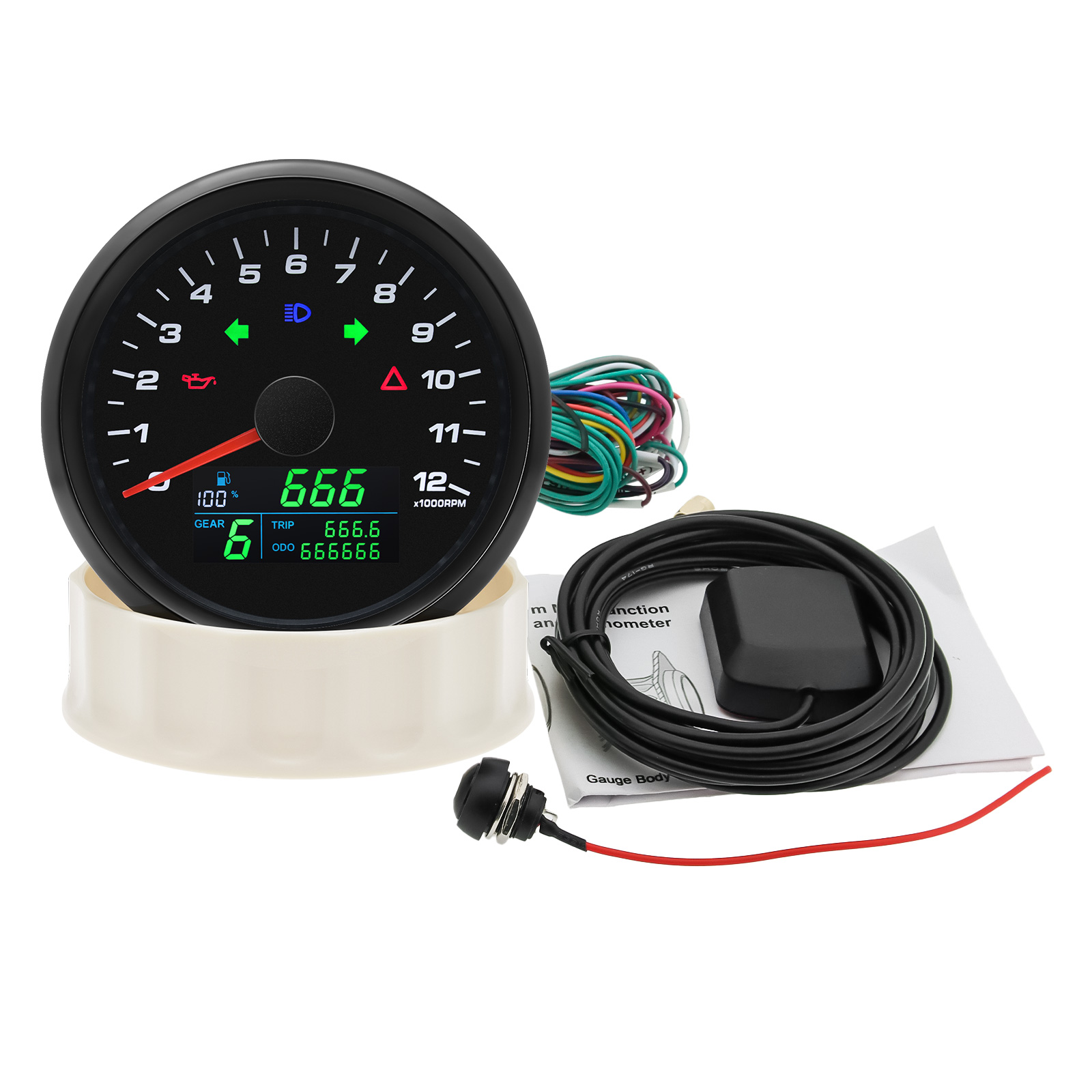 6 in 1 0-12000 U/min Drehzahlm – Motorcycle Gear Levels Bewertung und Preis