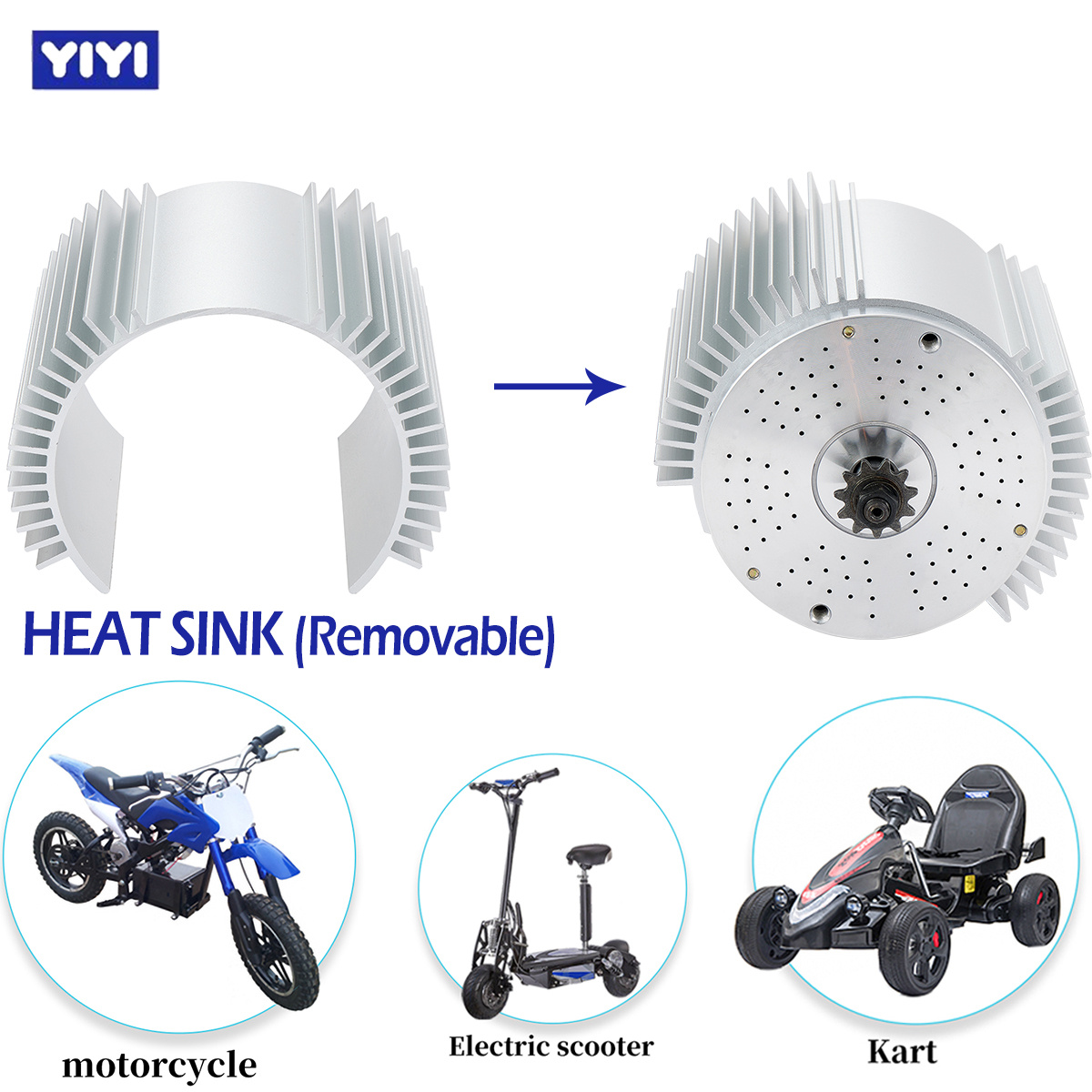 72V 3000W Motor mit Kühlkörper – Motorcycle Gear Hub Bewertung und Preis
