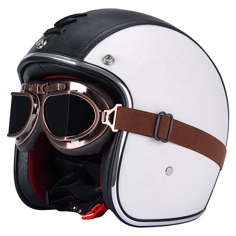 Leder-Motorradhelme Retro Abne – Helmet Full Face Bewertung und Preis